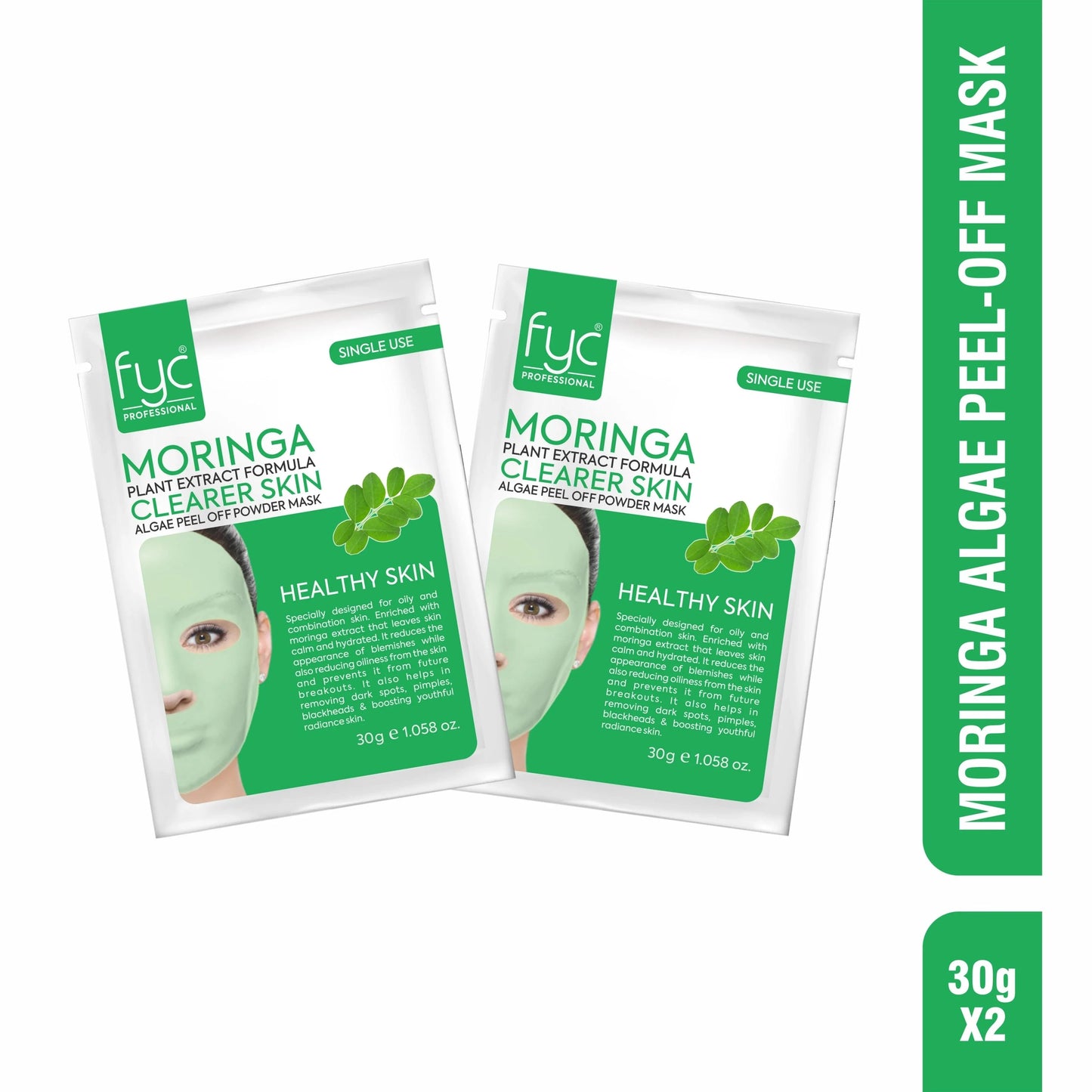 Moringa Algae Peel-Off Mask – Pack of 2 (30g Each
