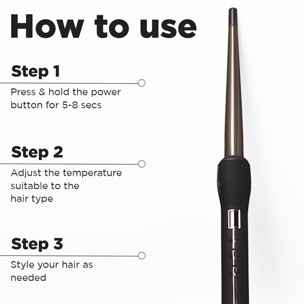 Ikonic Professional Conical Tong Hair Curler