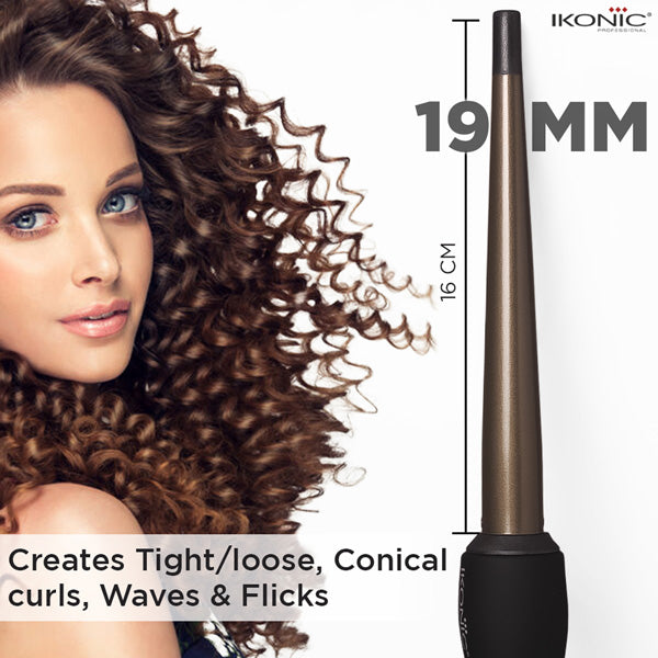 Ikonic Professional Conical Tong Hair Curler