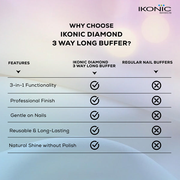 Ikonic Basics Diamond 3 Way Long Buffer IKB-722K