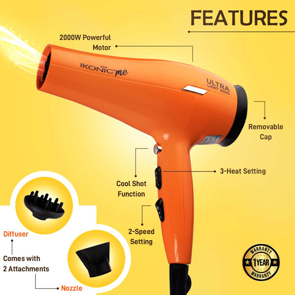 Ikonic Me- Ultralight 2000 Hair Dryer