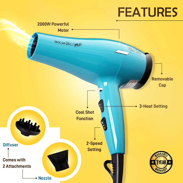 Ikonic Me- Ultralight 2000 Hair Dryer
