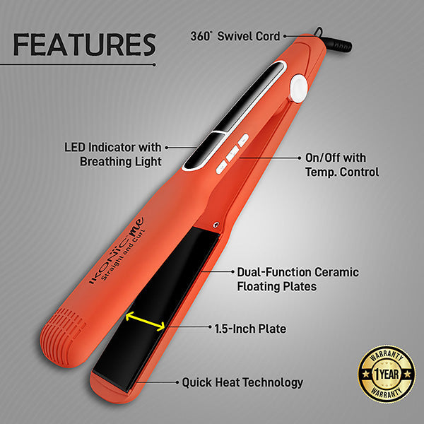 Ikonic Me 2 in 1 Straight and Curl (Wide) Hair Straightener