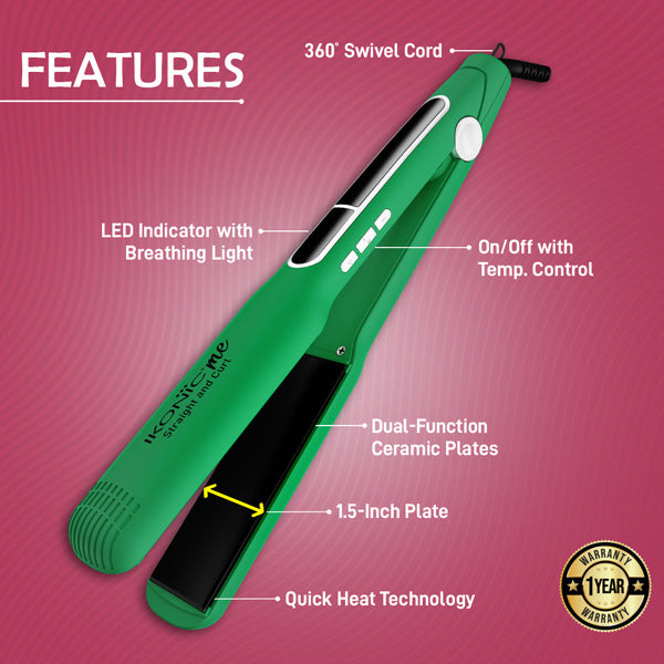 Ikonic Me 2 in 1 Straight and Curl (Wide) Hair Straightener