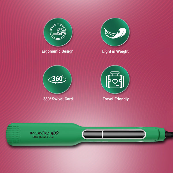 Ikonic Me 2 in 1 Straight and Curl (Wide) Hair Straightener