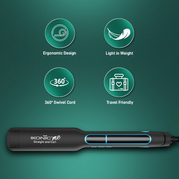 Ikonic Me 2 in 1 Straight and Curl (Wide) Hair Straightener