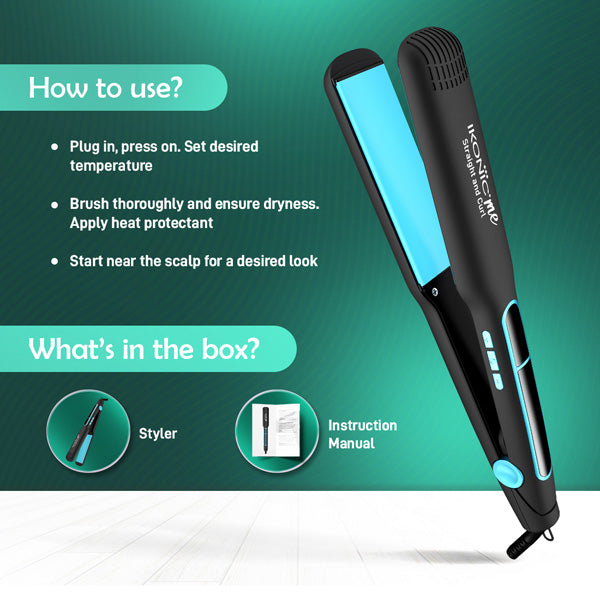 Ikonic Me 2 in 1 Straight and Curl (Wide) Hair Straightener