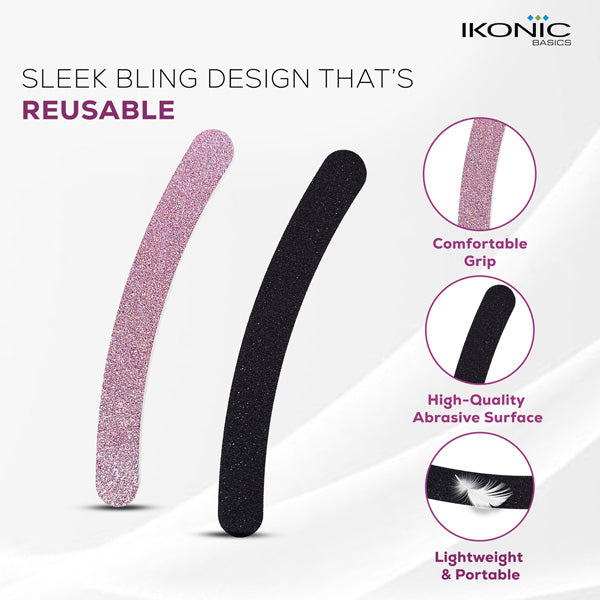 Ikonic Basics Bling Curved Nail Filer IKB-185C