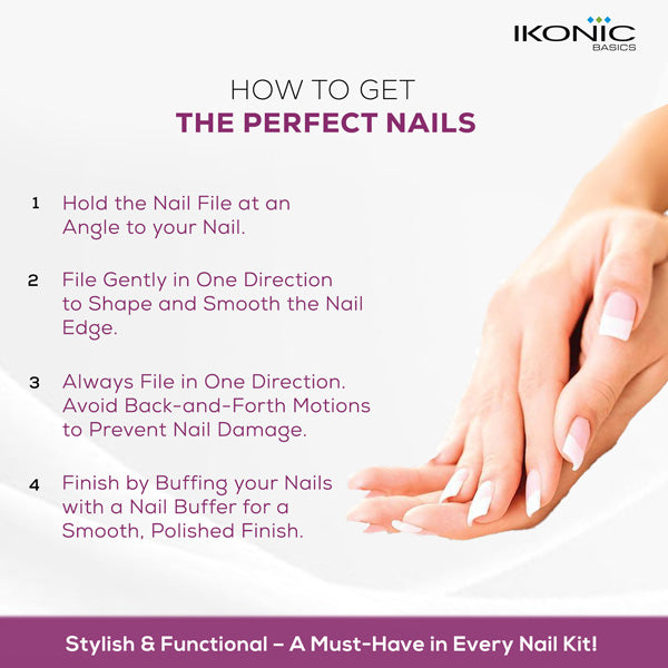 Ikonic Basics Bling Curved Nail Filer IKB-185C