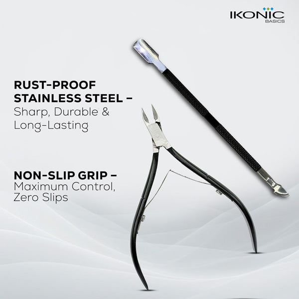 Ikonic Basics 2 in 1 Cuticle Pusher & Cutter IKB-644-1C