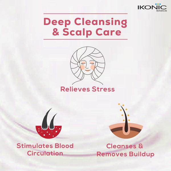 Ikonic Basics Scalp Massager & Shampoo Brush IKB-053C