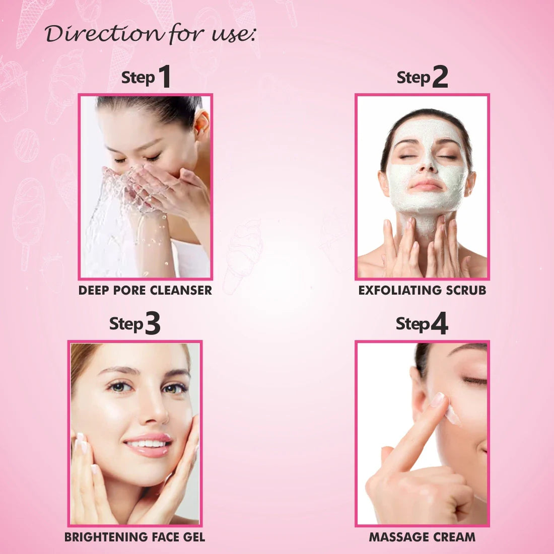 Berry Bomb & Cotton Candy Ice Cream Mask Combo – Ultimate Skin Brightening & Nourishing Facial Kit