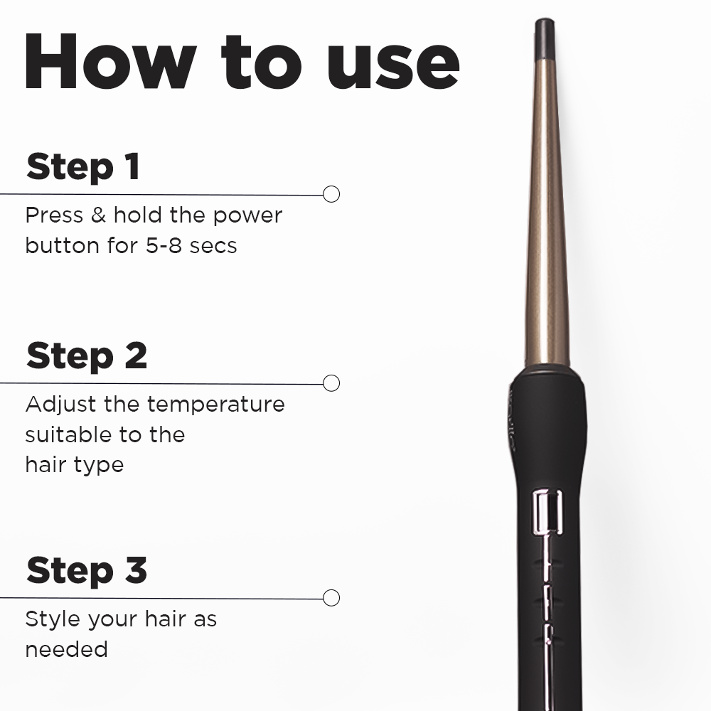 Ikonic Professional Conical Tong Hair Curler