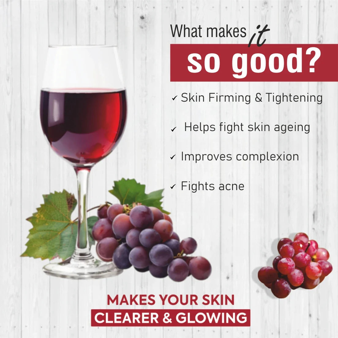Red-Wine Facial Pouch Combo (55gx2) - Tightening & Skin Repair Kit