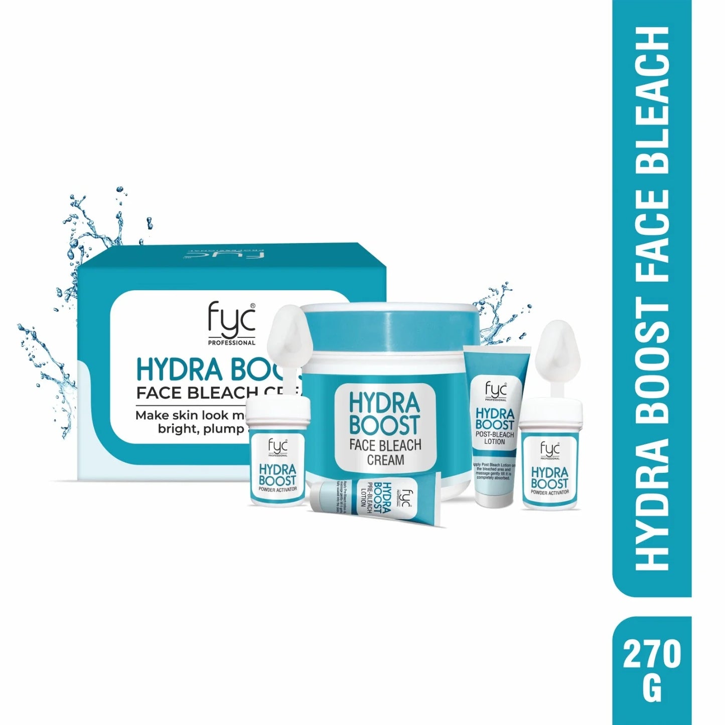 Hydraboost Face Bleach Cream – Instant Glow, Gentle Whitening & Deep Hydration Formula for Radiant Skin (270g)