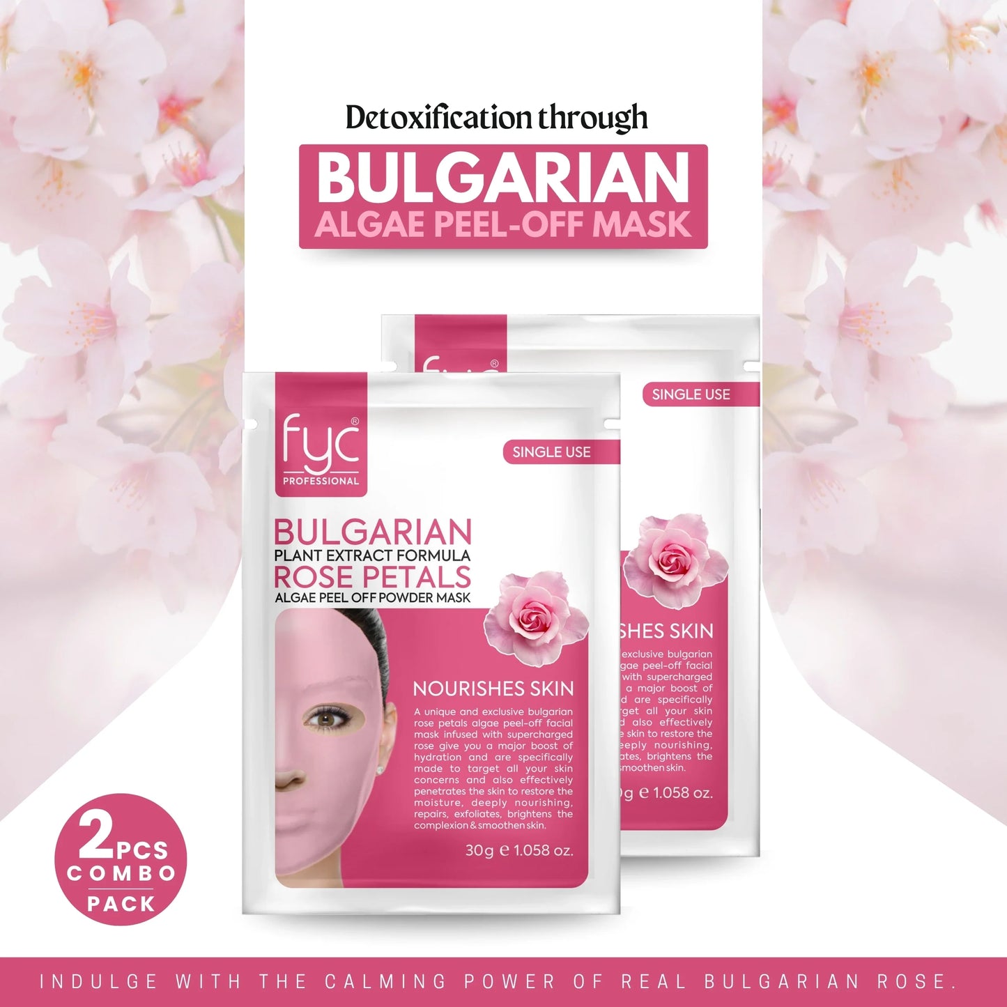 Bulgarian Rose Peel-Off Mask – Pack of 2 (30g Each)