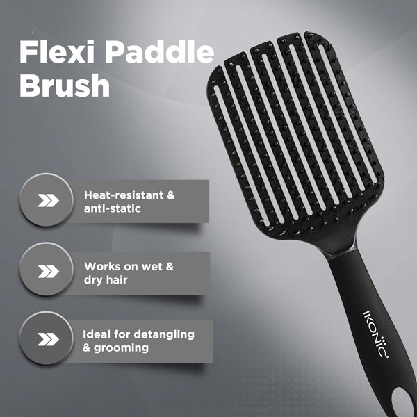 Ikonic Professional Flexi Paddle Hair Brush