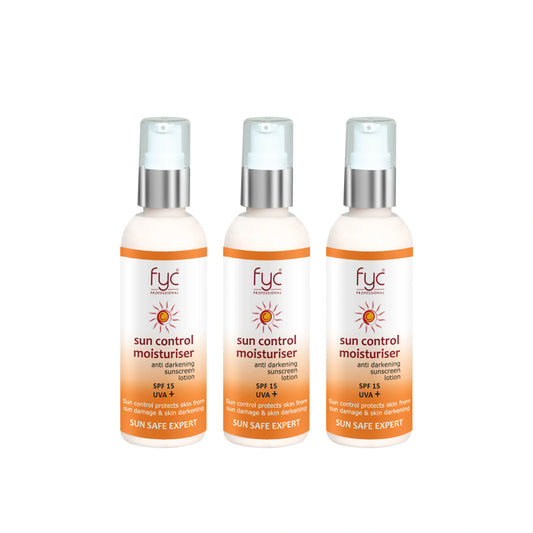 SUN CONTROL MOISTURIZER - SUN SAFE EXPERT SPF 15 UVA + Anti-Darkening Sunscreen Lotion(PACK OF 3 200ml) COMBO