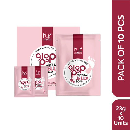 Glop-Pop Jelly Soak Anti-Stress Rose Mani-Pedicure – Pack of 10 (23g Each)
